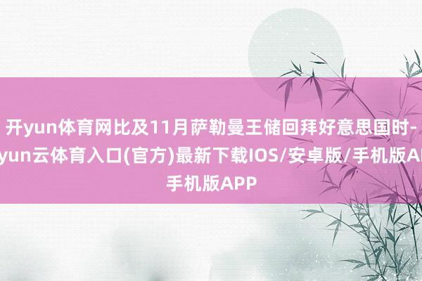 开yun体育网比及11月萨勒曼王储回拜好意思国时-开yun云体育入口(官方)最新下载IOS/安卓版/手机版APP